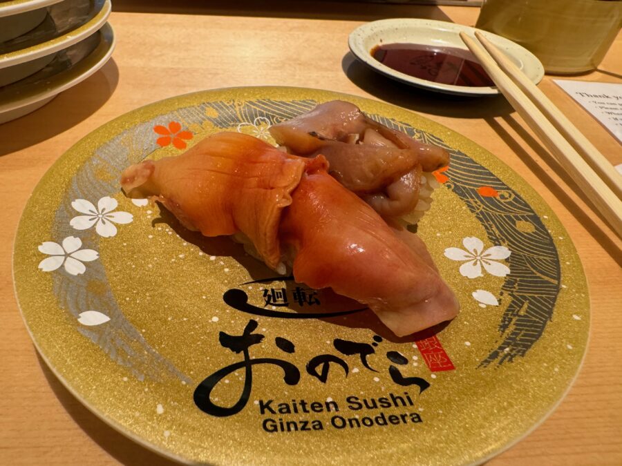 Ark shell sushi at Sushi Ginza Onodera